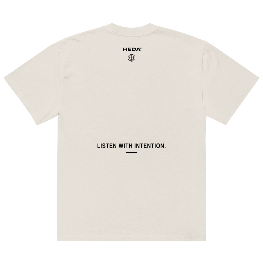 HEDA “Hear No Evil” Oversized Faded T-Shirt