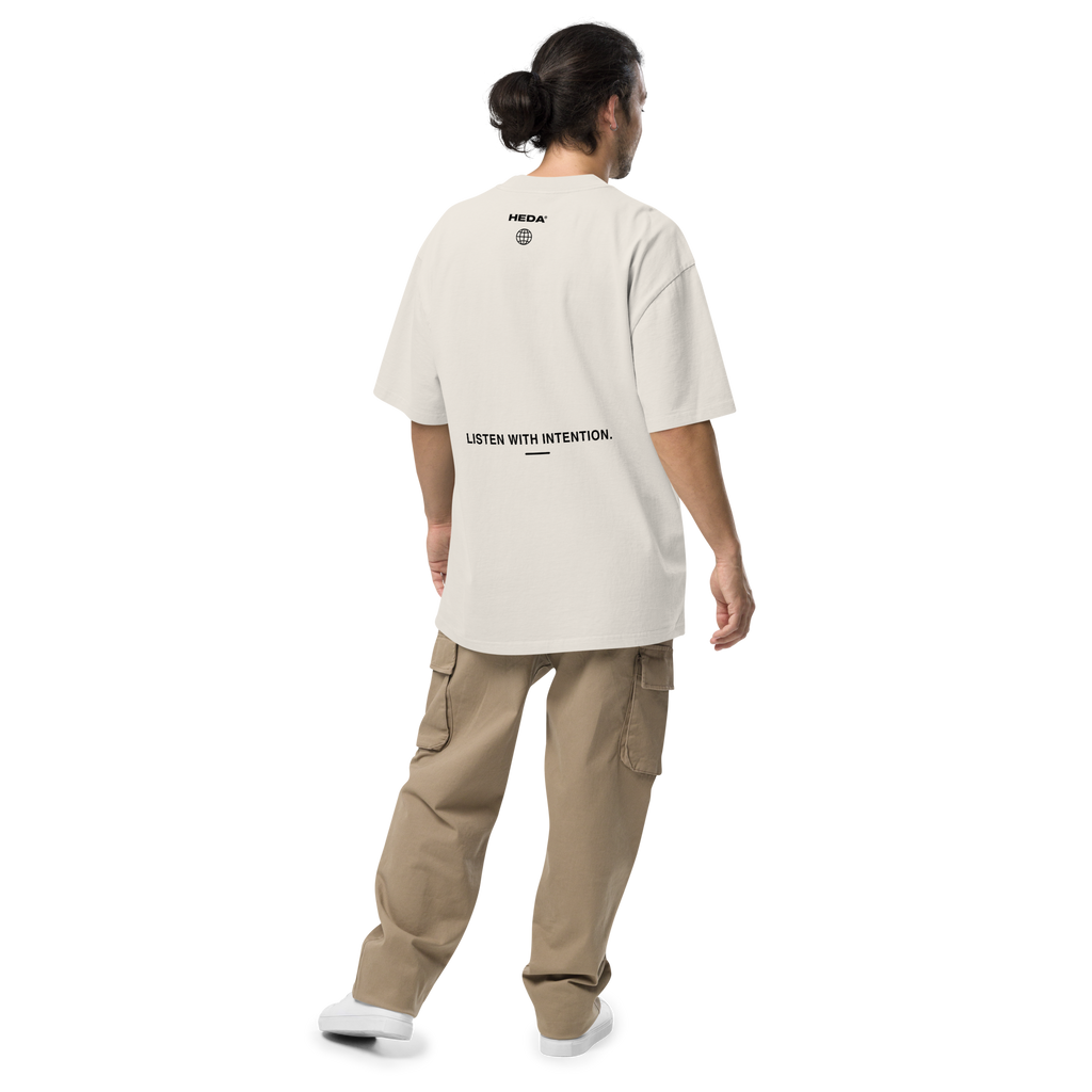 HEDA “Hear No Evil” Oversized Faded T-Shirt