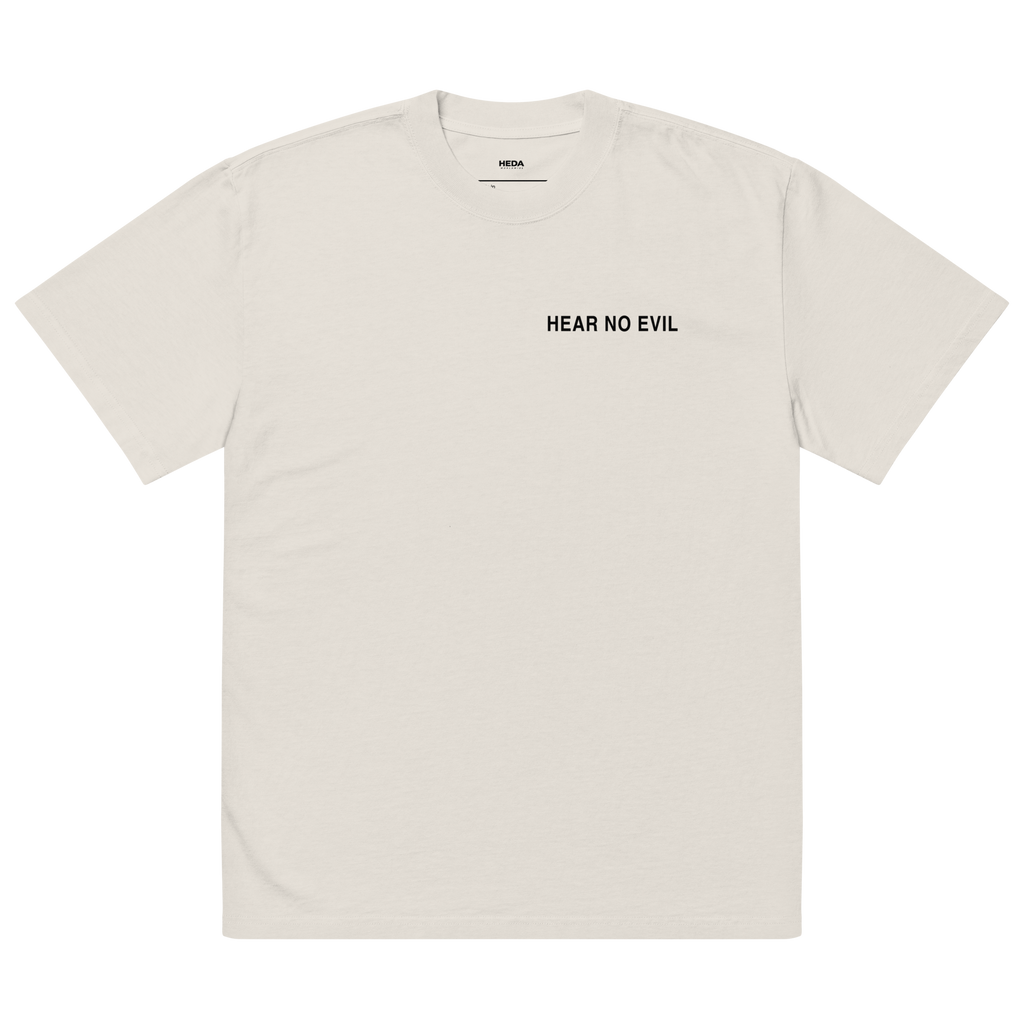 HEDA “Hear No Evil” Oversized Faded T-Shirt