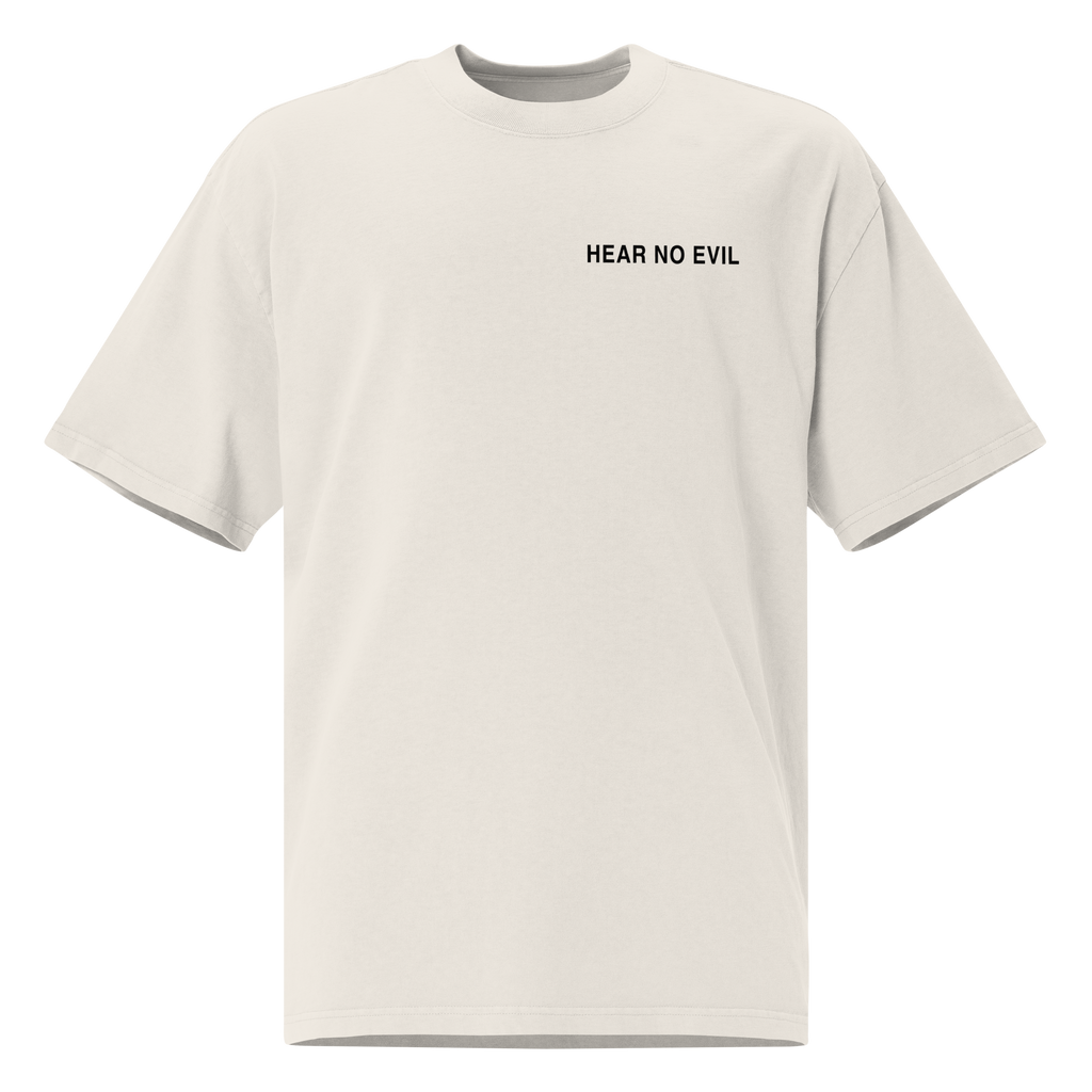 HEDA “Hear No Evil” Oversized Faded T-Shirt
